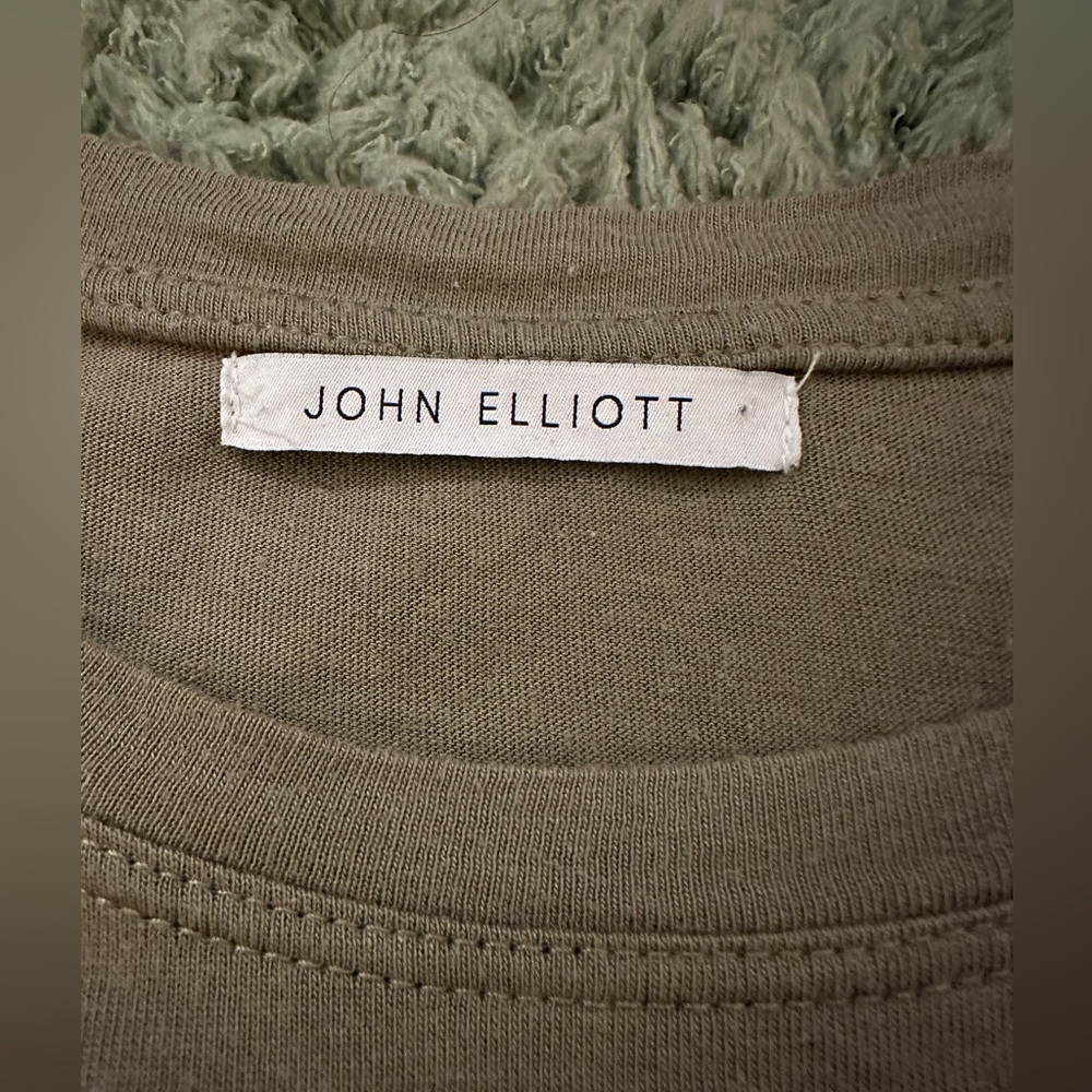 John Elliott Khaki Green T-shirt Size 3 - Picture 2 of 6